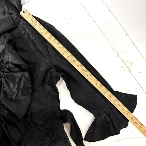 Jerry T Black Crinkle Long Jacket Coat Size Large - NWT - Picture 15 of 16